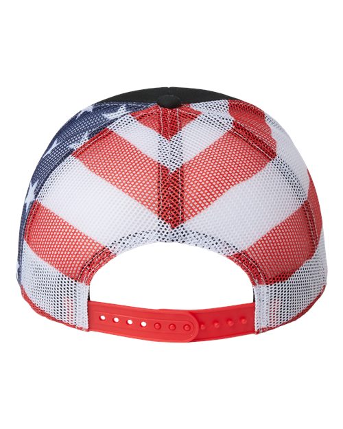 Kati black printed American mesh trucker hat