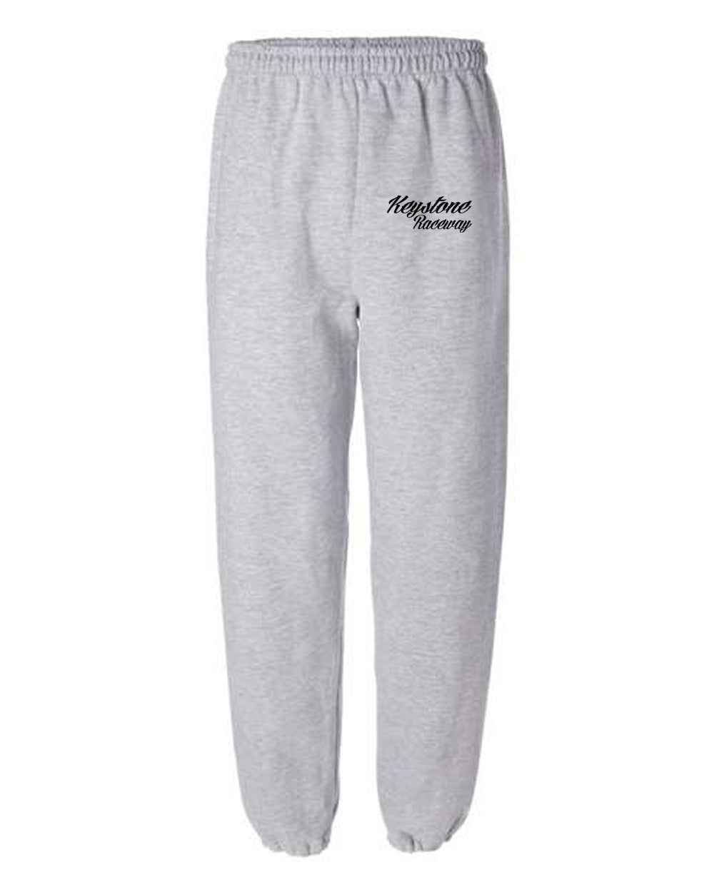 Gray Sweatpants with Black Keystone Raceway