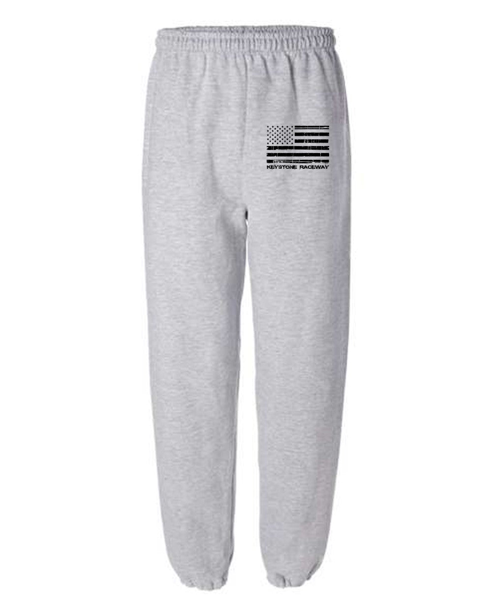 Keystone Raceway Park Gray Sweatpants with Black Flag Logo
