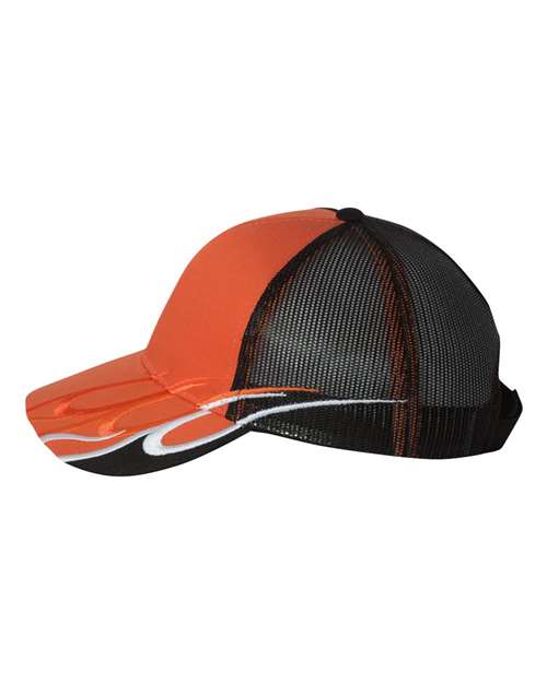 Outdoor Cap orange flame hat