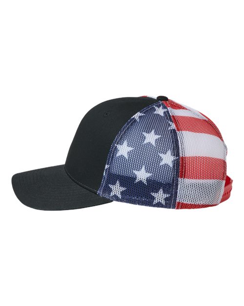 Kati black printed American mesh trucker hat