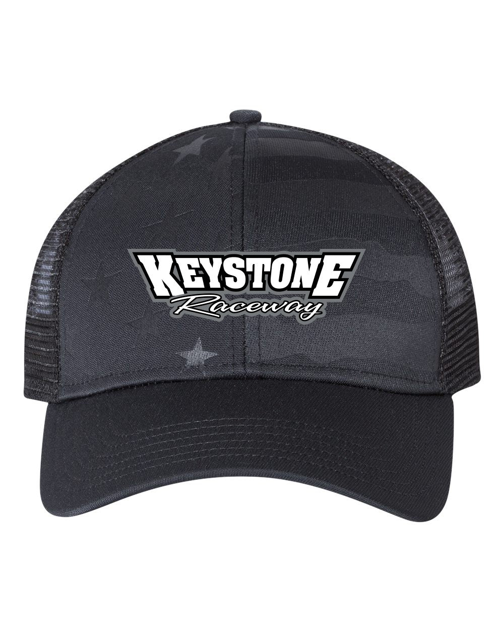 Outdoor Cap black debossed stars and stripes hat