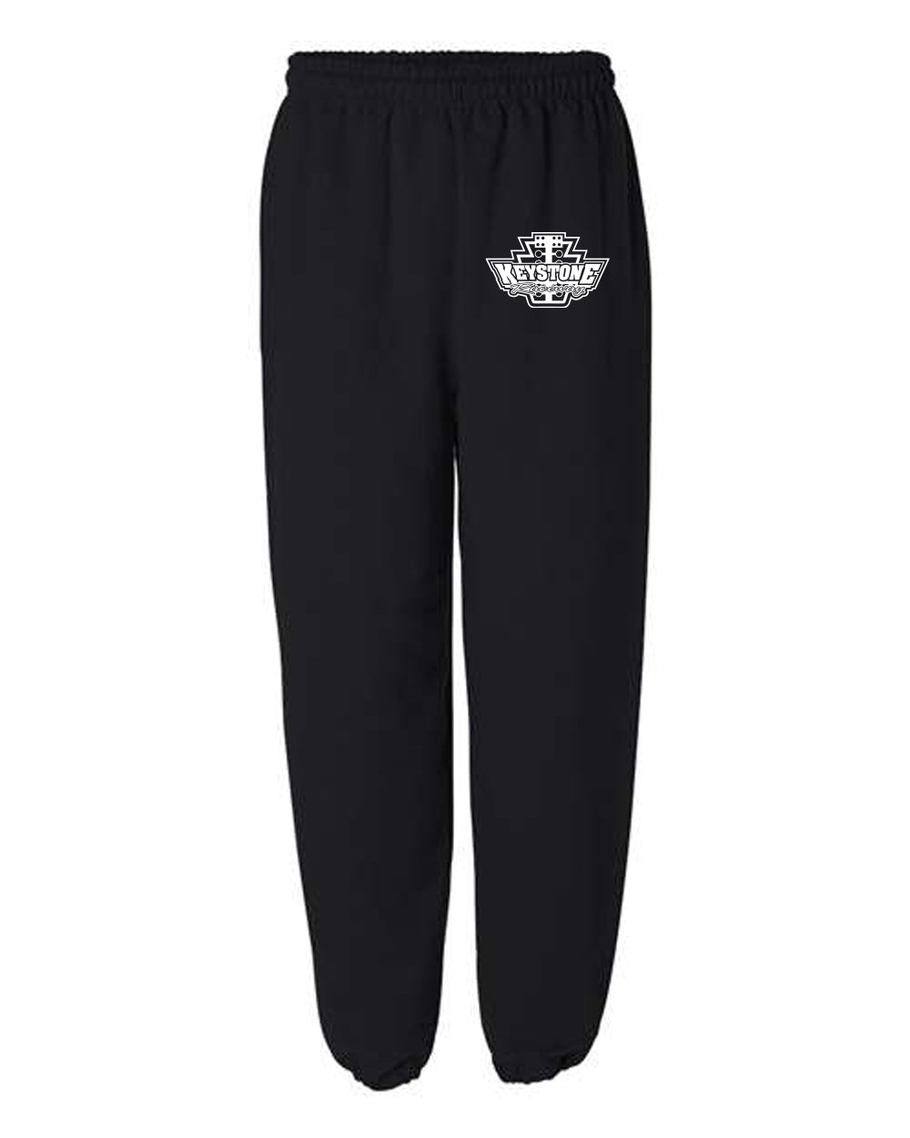 Keystone Raceway Park Black Sweatpants with White logo