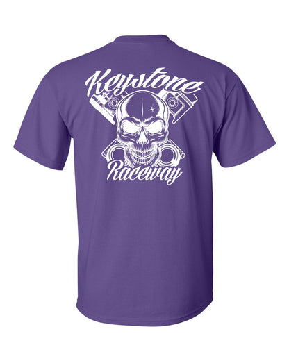 Keystone Raceway Skull T-Shirt White logo