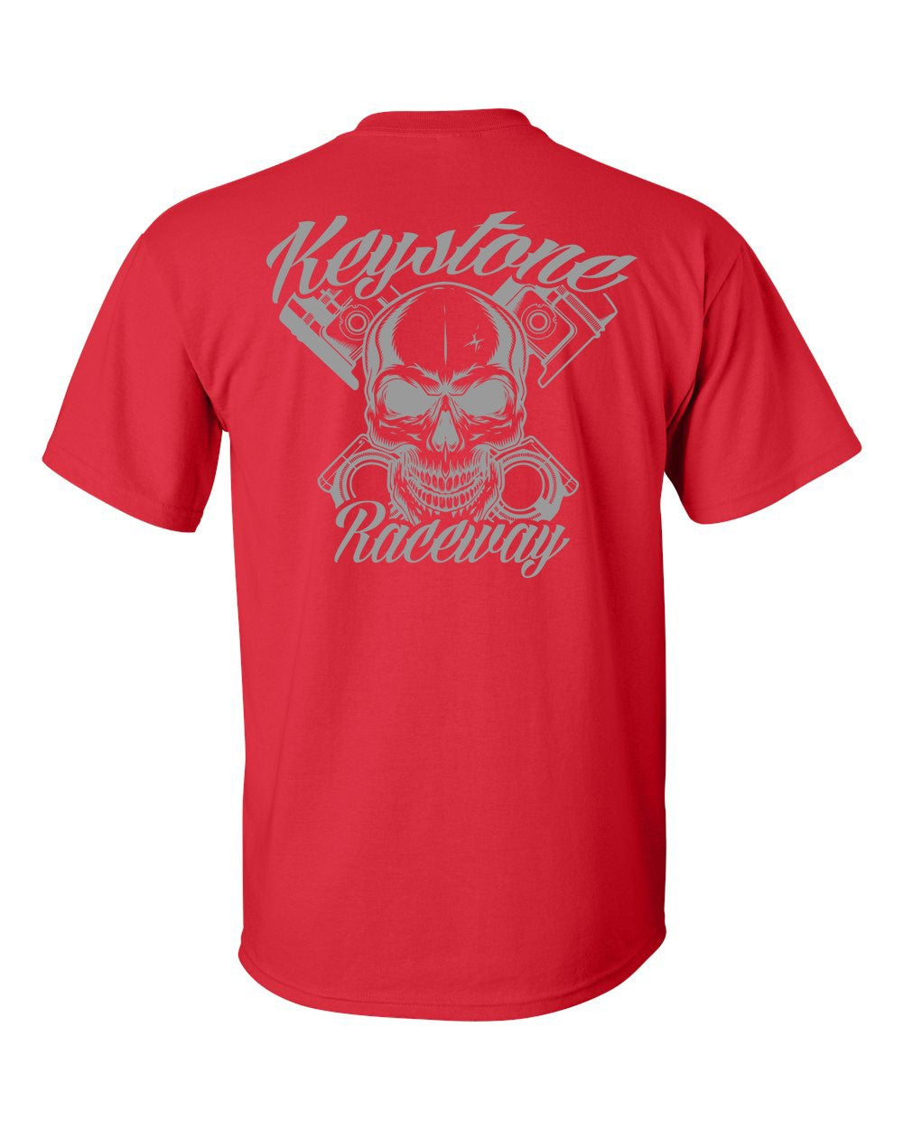 Keystone Raceway Skull T-Shirt Gray logo