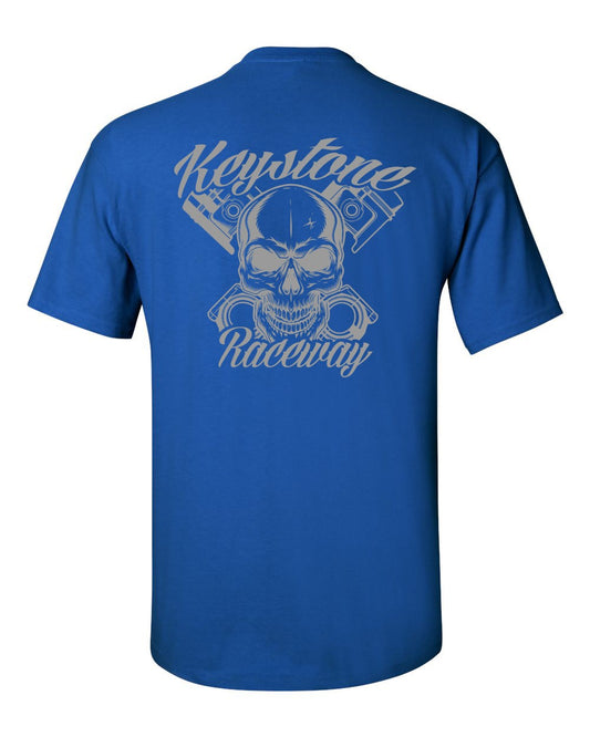 Keystone Raceway Skull T-Shirt Gray logo